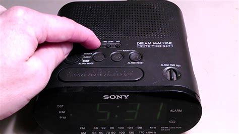 Set the alarm Switch the ALARM MODE to RADIO or BUZZ to set your desired alarm sound. . Sony alarm clock how to set time